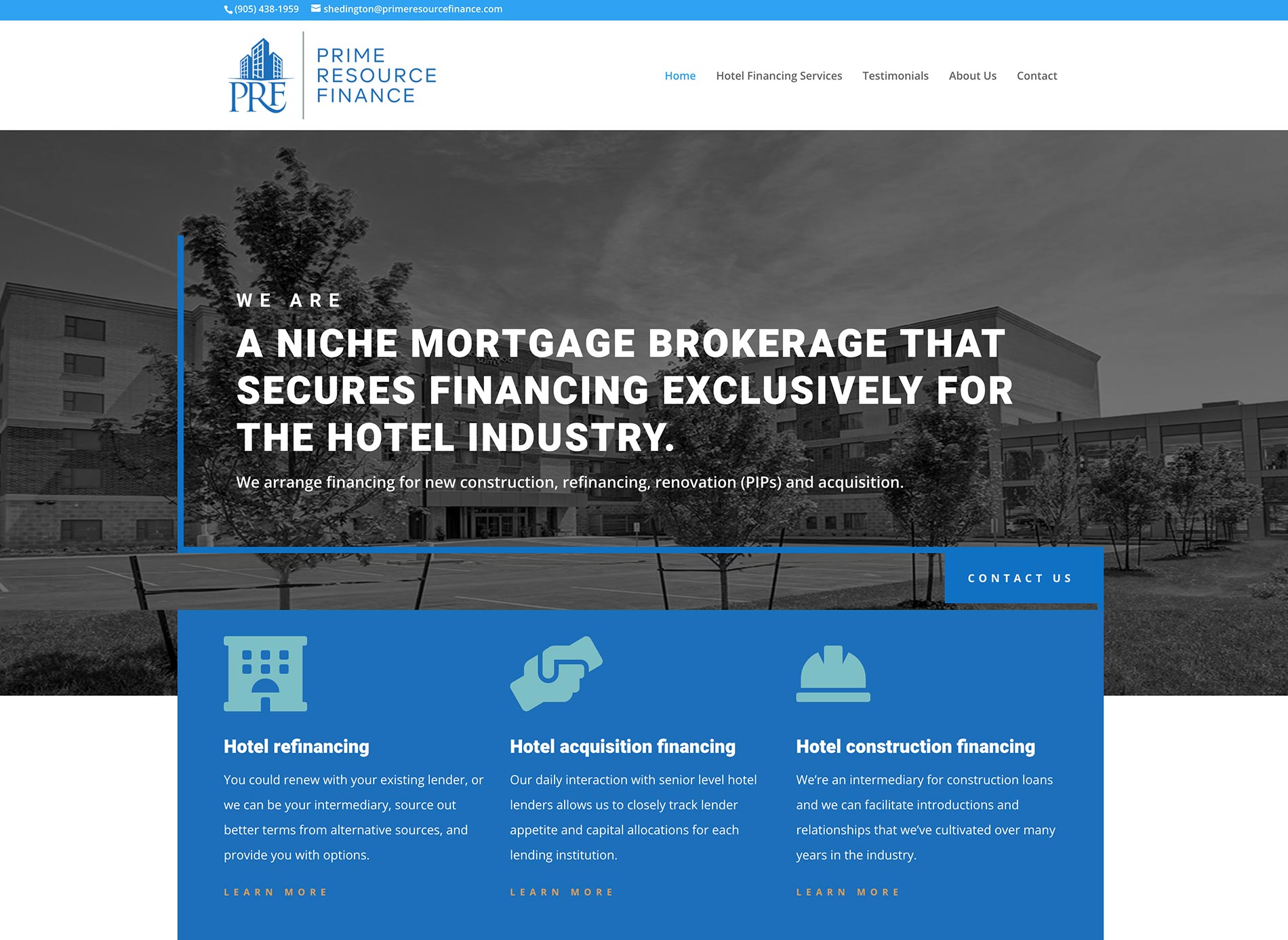 Prime Resource Finance Website Design