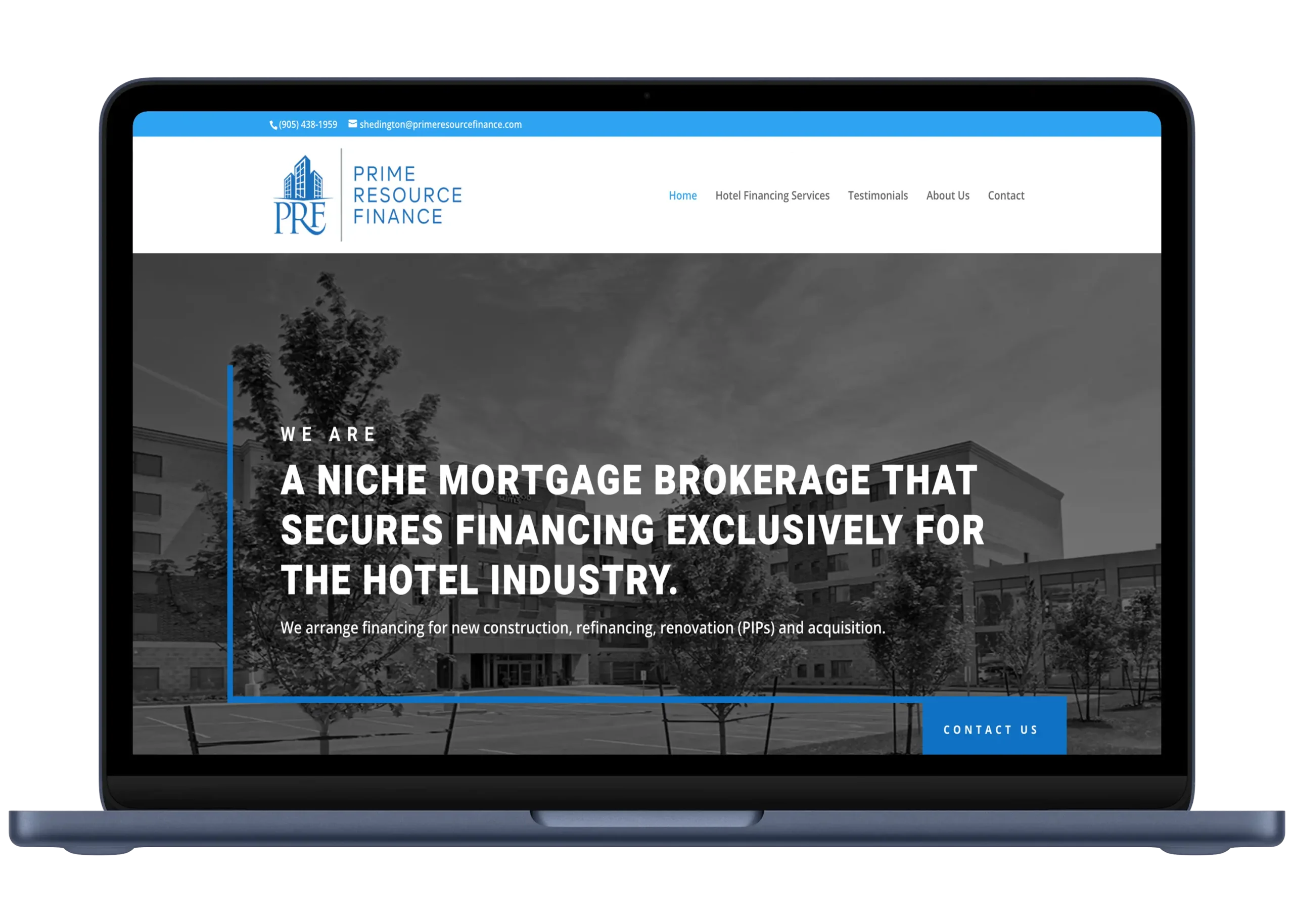 Prime Resource Finance Website Design — website preview