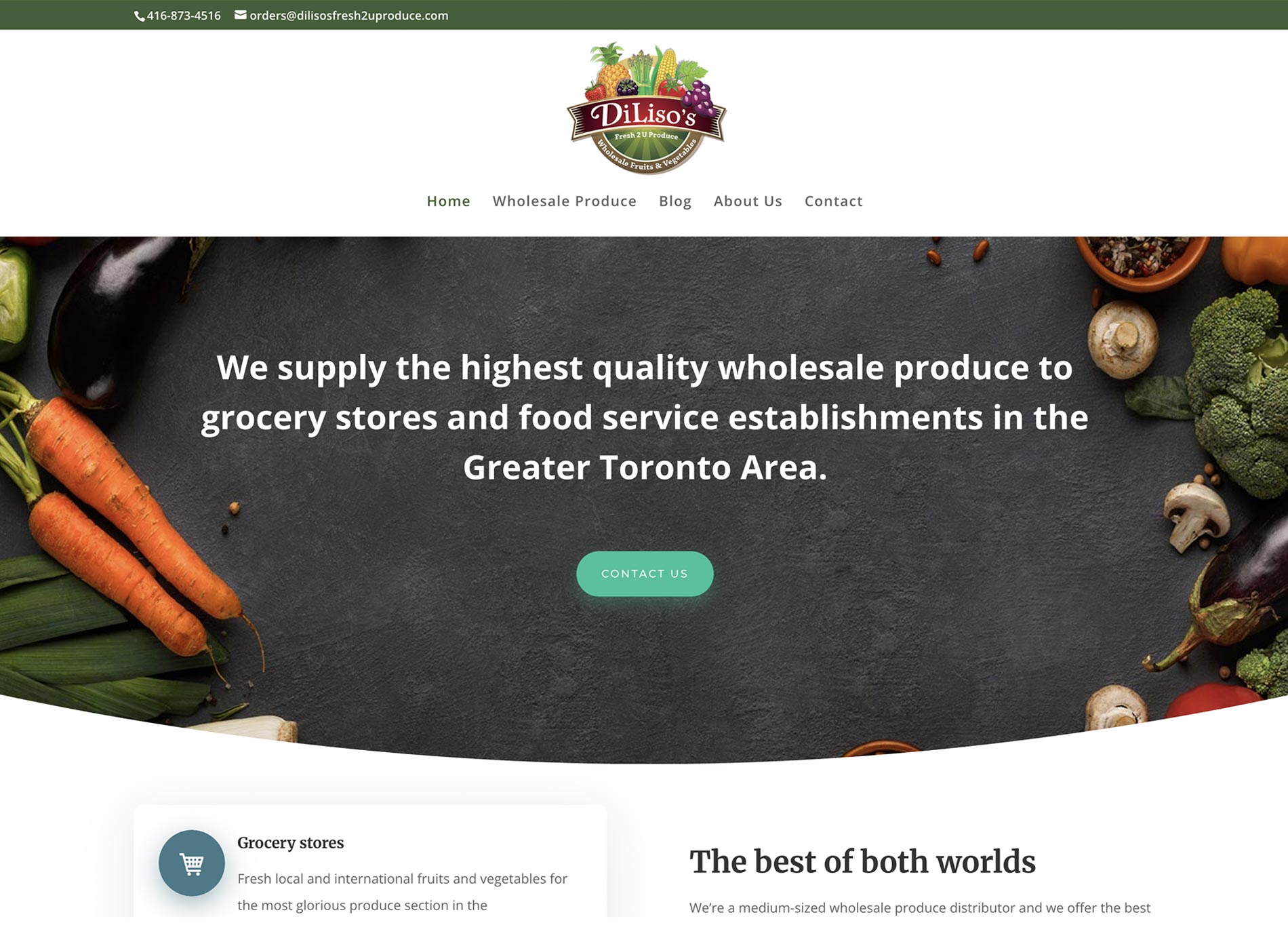 DiLiso’s Fresh 2U Produce Website Design