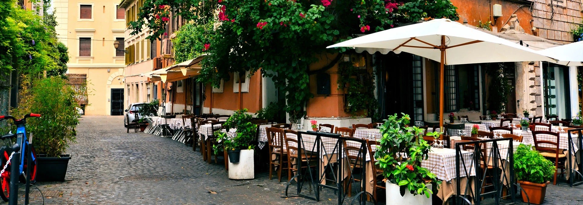 Outdoor cafe in Italy
