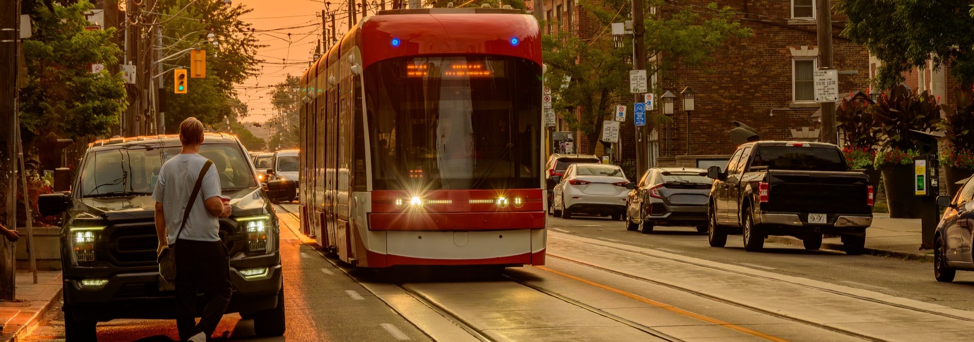 TTC streetcar on Queen Street in Toronto