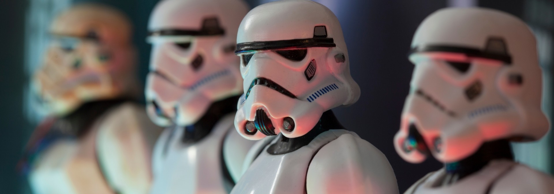 Four Imperial stormtroopers from Star Wars