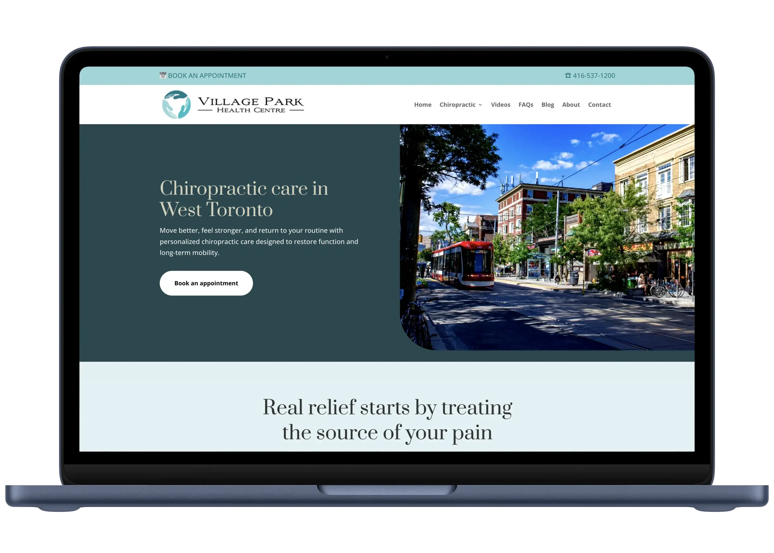 Village Park Health Centre Website Design — website preview